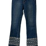 Derek Lam Womens Jane Mid Rise Flip Flop Flared Jeans Blue Size 26 Photo 4