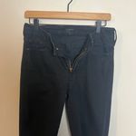 MOTHER Denim MOTHER- Looker Ankle Fray Guilty As Sin Stretch Black Denim Photo 6