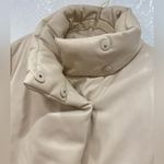 Mango  beige puffer jacket faux leather size XS NWT Photo 6