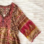 Raga Red Brown Paisley Floral Tunic Mini Dress Photo 54