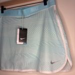 Nike Golf Skort Athletic Skirt Dri-FIT Geometric Print Light Blue White L Photo 1