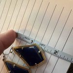 Kendra Scott Alex earrings Elegant Gold and Blue Earrings Photo 2