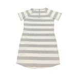 Michael Kors  Dress XS Striped Crew Neck T-Shirt Gray White Logo Y2K‎ NWT Photo 1