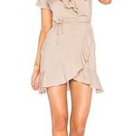 De Lacy Selena Taupe Wrap Dress Photo 0