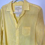 Frank & Eileen Linen Mary Shirt dress Bright Yellow Size Small Casual Resortwear Photo 9