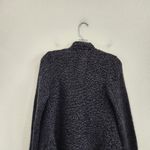 Planet Gold  Cardigan Sweater Asymmetrical Fringed Hem Open Black Gray Size XL Photo 4