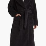 UGG  Alesandra Faux Fur Wrap Coat Jacket Belted Luxury Satin Lined NEW Tags Photo 0