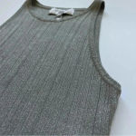 Derek Lam  10 Crosby Rheya Knit Crop Top Metallic Silver Gray XS Photo 8