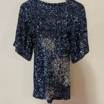 Free People  Blue Sequins Party Girl Mini Dress XS Photo 5