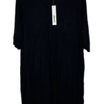 DKNY Shirt Dress Size Small Black Button Up Womens Stretch Blend 3/4 Sleeve Photo 0