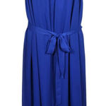 Gianni Bini Blue Sleeveless Midi Dress NWT Size Large Blue Wedding Guest Dress Photo 0