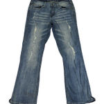 Cowgirl Tuff Don't Fence Me In Distressed Jeans Womens Bootcut Medium Wash 31x31 Blue Size 31 Photo 0