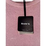 Sistes Italy Dusty Rose Metallic Detail Asymmetric Tunic Blouse Shirt Medium NEW Pink Photo 5