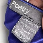 Poetry Satin Ruched Strapless dress Blue Medium Knee Length Womens Photo 7