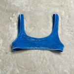 Triangl Swimwear Abbey Bikini Top Women's Small Blue Velvet Neoprene Photo 3