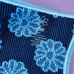 Aura Floral Grey & Purple Cropped Activewear Sporty Tank Top Photo 6