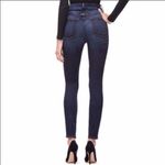 Good American Good Legs Hi-Rise Dark Wash in BLUE183 Skinny Leg Jeans Photo 1