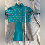 Neve 1/4 Zip Sweater Merino Wool Blend Womens Pullover XS Nordic Ski Artsy Blue Photo 8