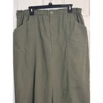 Dressbarn Women's Green Elastic Waist Polyester/Cotton Blend Pants, 20W Photo 1