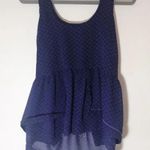 Tommy Hilfiger Tommy Girl Navy Indigo Peplum Tank Pattern Medium Photo 0