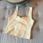 ZARA  Butter Yellow Center Zip Corset Lined Top
Size Large Photo 6