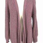 Margeaux & Ellie Chenille Open Front Cardigan Sweater Purple Size Large Photo 0