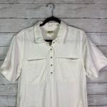 Madewell Denim Pop Over Dress Pure White Size Large Photo 3