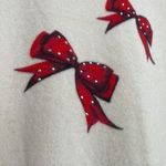 Love Tree Women's Cream‎ Sweater with Red Bow Design Size 1X Photo 2