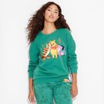 Disney Women's Winnie the Pooh and Friends Cozy Graphic Green Sweatshirt Sz XXL Photo 6