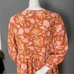Petal and Pup  Floral Arden Dress Babydoll Size 6 Orange Pink Pinktuck Shell Button Photo 10