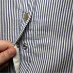 MarleyLilly  Blue/White Striped Button Snap Front Skirt size S Photo 6