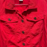 Multiples Short Sleeve Two Pocket Jacket Top In Red Photo 7