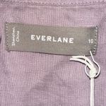 Everlane NWT Purple V Neck Short Sleeve Purple Linen Blouse Photo 2