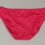 BECCA by Rebecca virtue Hot Pink Crochet Bikini Bottoms Size S 🩷 Photo 2