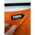Reformation Bright Orange Ribbed Tank Tencel Mini Dress Women’s Size XS Photo 3