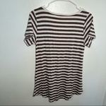 LuLaRoe  Classic T T-Shirt Brown Cream Stripes Photo 7
