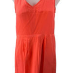 Madewell  Coral 100% Silk Sleeveless V Neck Keyhole Back Tank Mini Dress Size 2 Photo 0