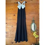 Lulus  Luxurious Outlook Black and White Bow Mermaid Maxi Dress Wedding Size M Photo 3