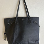 LODIS Black Pebble Leather Women’s Tote Shoulder Bag Carryall Photo 0