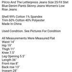 Pilcro and the Letterpress Jeans Size 25 Fit Stet Blue Denim Pants Skinny Jeans Women's Low Rise Jeans Photo 5