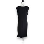 Connected Apparel Midi Black Cap Sleeve Stretch Dress White Peek-a-boo Pink 16 Photo 1