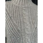 Vera Wang Simply  Sweater Size Small Beige Mockneck Embellished Women’s NWT Photo 6