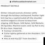 White House | Black Market Tan & Gold Knit Cowl Neck Long Sleeve Sweater Top by White House Black M Photo 7