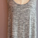 A New Day Black and White Heather Scoop Neck Hi Low Slinky Tank Top Size Large Photo 0