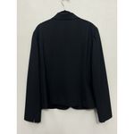 Lafayette 148  New York Black Crepe Wool Blend 2-Button Blazer Coat Jacket 12 = L Photo 1