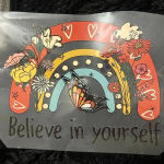 Handmade  Believe in‎ yourself women T-shirt Photo 1