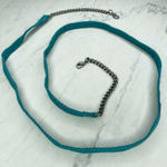 Blue Perforated Faux Leather Chain Handbag Strap Replacement ✨ Photo 0