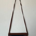 Vintage Partners by Mervyns Leather Shoulder Bag Navy Brown 90s Y2K Blue Photo 1