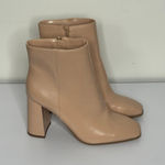 Jennifer Lopez Jlo- Josey Ankle Boots Patent Leather Beige Color Size 8.5 Women Photo 1