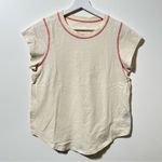 Zadig & Voltaire  Avin Topstitched Nocolor Off White Red Tee T-Shirt Size Small Photo 4